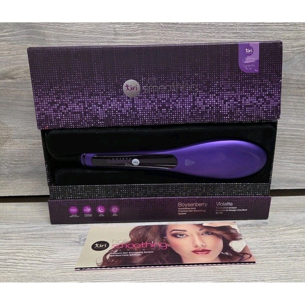 Smooting Hot Heat Brush Beauty Haircare Tiri Boysenberry Purple Bshelf